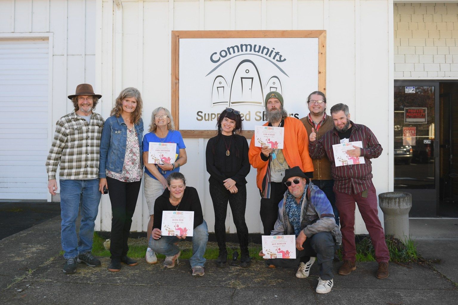The Community Supported Shelters arts entrepreneurship program graduation in Eugene, Oct. 21, 2025. Credit: Isaac Wasserman / Lookout Eugene-Springfield / Catchlight / RFA
