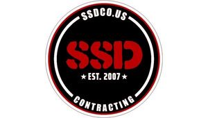 SSID Contracting circular logo in black, red, and white with “SSID,” “EST. 2007,” and “SSDC.US” text