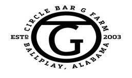 Circle Bar Farm logo with a black monogram, ESTD 2003, Ballplay, Alabama