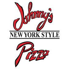 Johnny’s New York Style Pizza logo in red and black text on a white background
