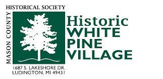 The logo for the historic white pine village historical society