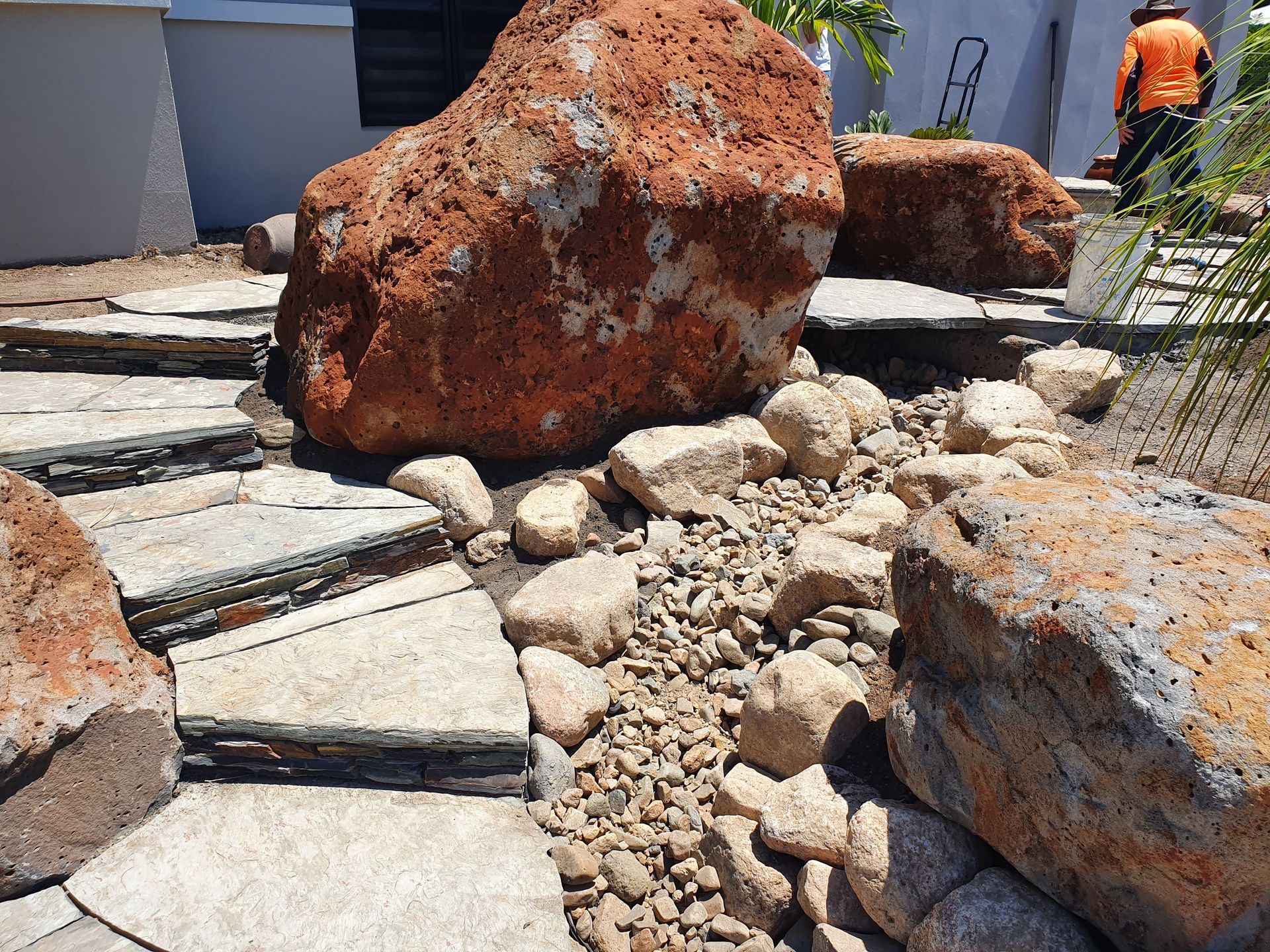 A Stone Path Winds Through a Garden — High End Stone Masons in West End, QLD