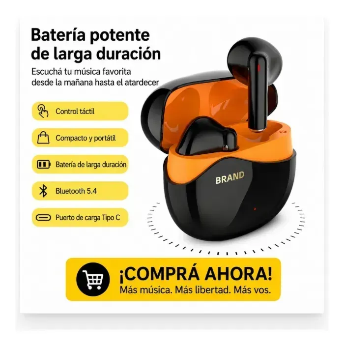 Auricular Bluetooth Rocket Gym Max 90 Deportivo Running