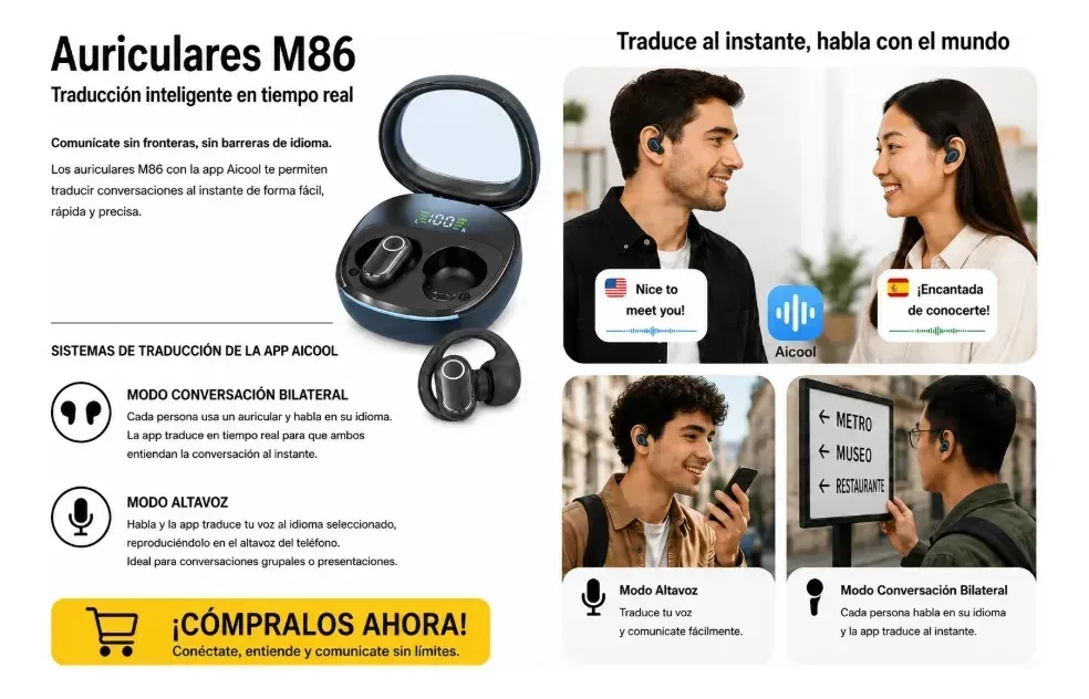 Auricular In-ear Rocket Gym M86 Traductor Deportivo Running