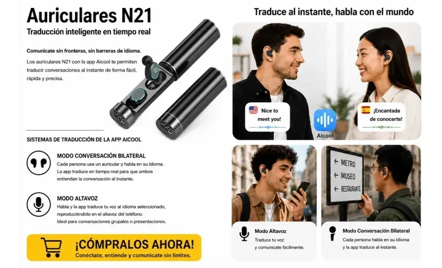 Auricular In-ear Rocket Gym N21 Deportivo Correr Traductor
