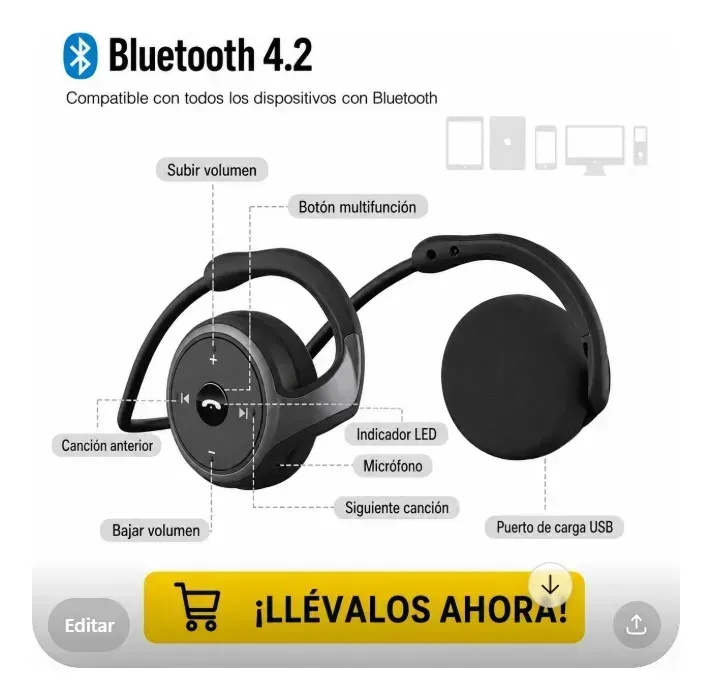 Auriculares Deportivos modelo A-23