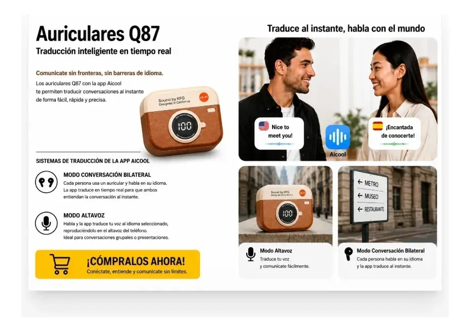 Auriculares Deportivos modelo Q87 - Traductor