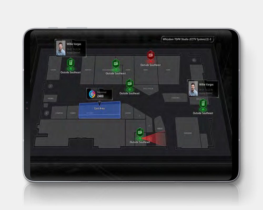 Interactive multi-layer mapping CCTV system