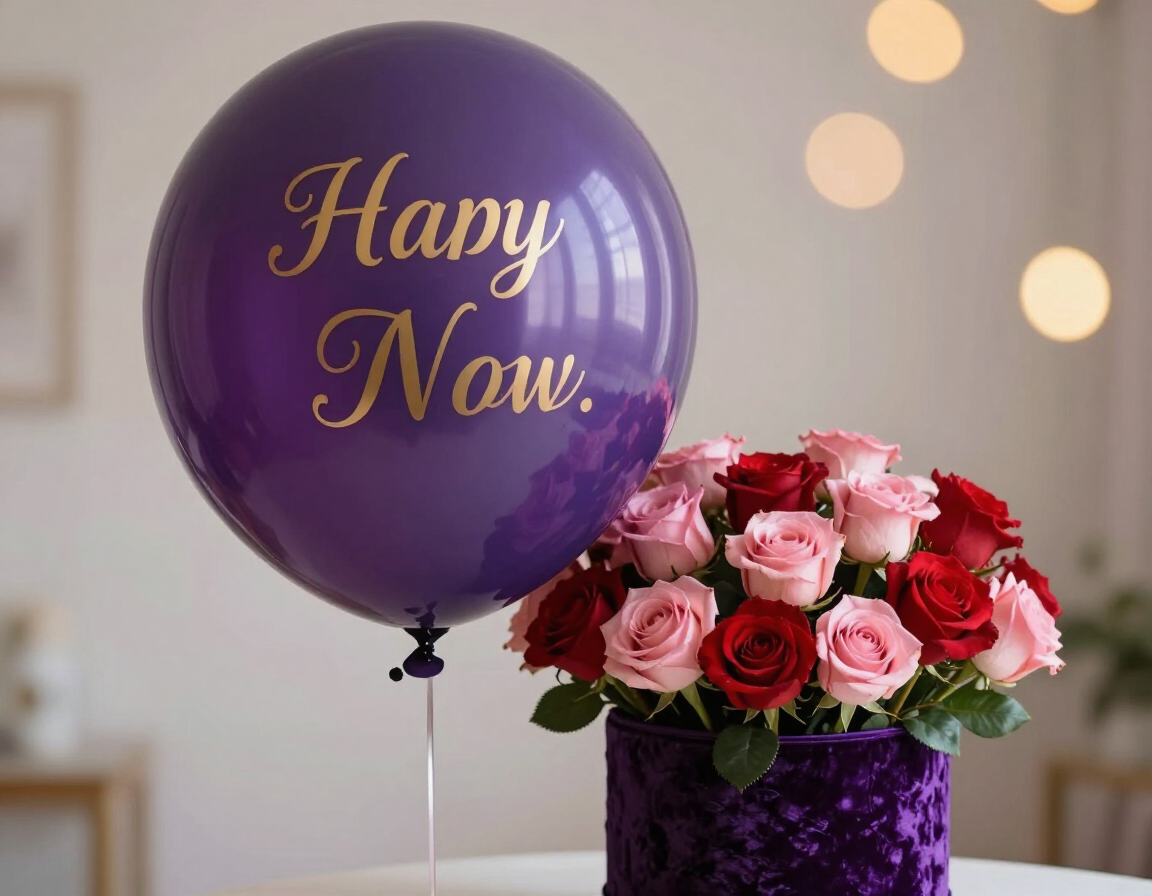 Gepersonaliseerde ballonnen en bloemen