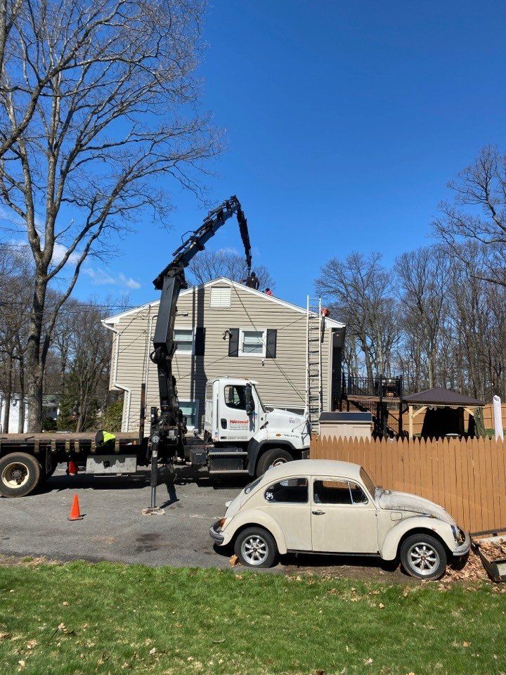 New residential roof installation in progress