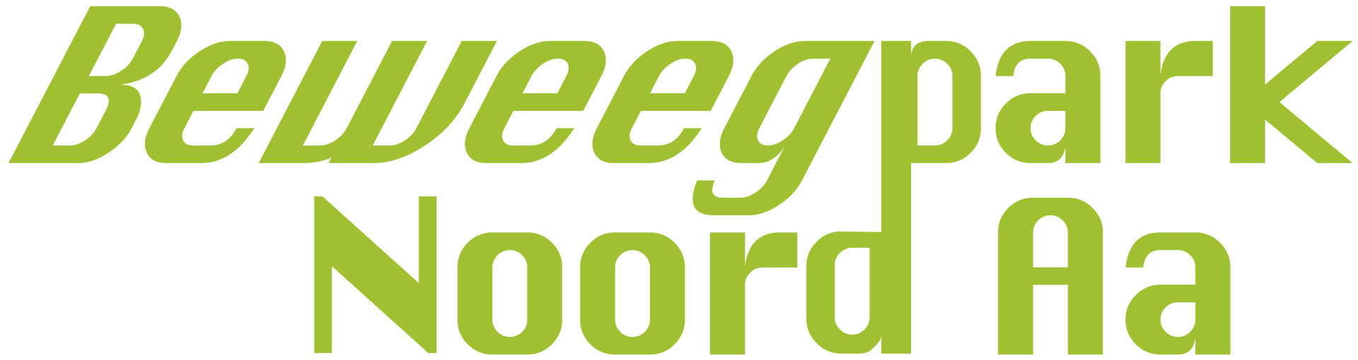 Beweeegpark Noord Aa tekst in groen.