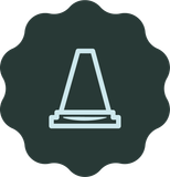 Icon mit einer stilisierten Pylone