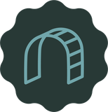 Icon mit einem stilisierten Tunnel