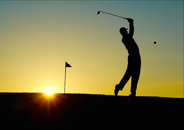 Golfer in sun