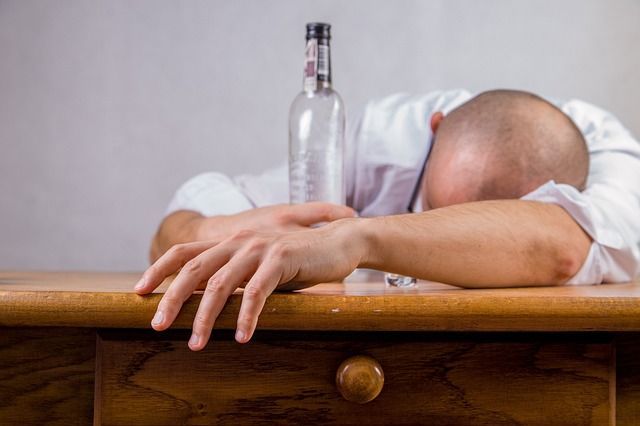 Man passed out from drinking