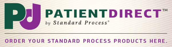 A logo for patient direct by standard process