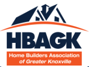 HBAGK logo with blue and orange house roof and “Home Builders Association of Greater Knoxville” text
