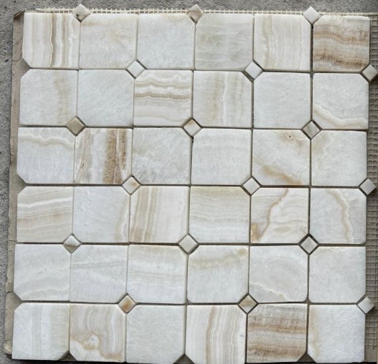 CLIPPED ONYX IVORY HONED 11.75 X11.75