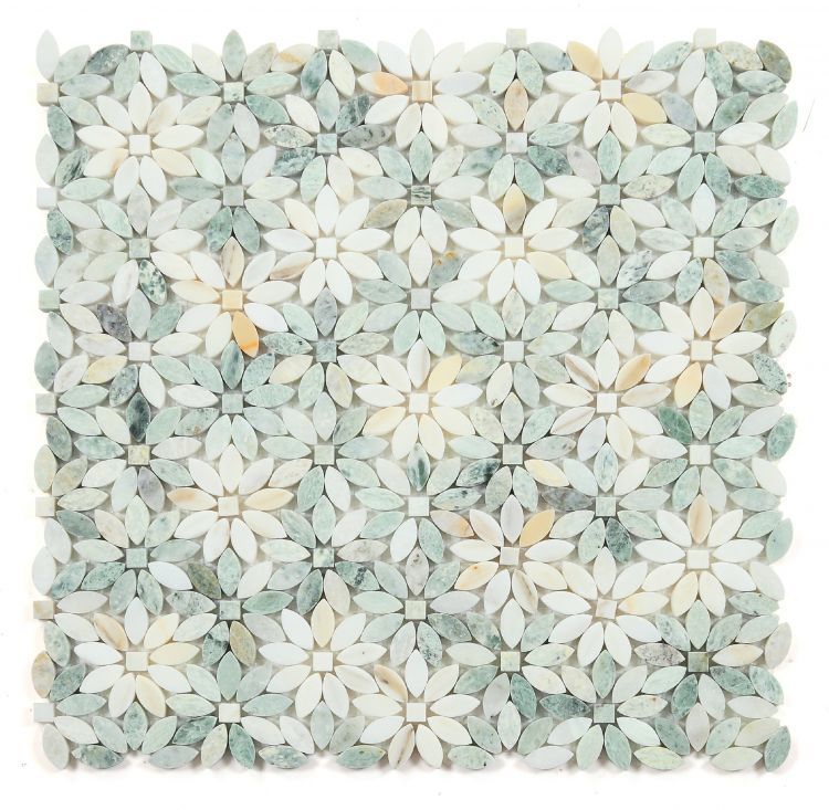 DAISY WILD GREEN 12.75 X 12.5