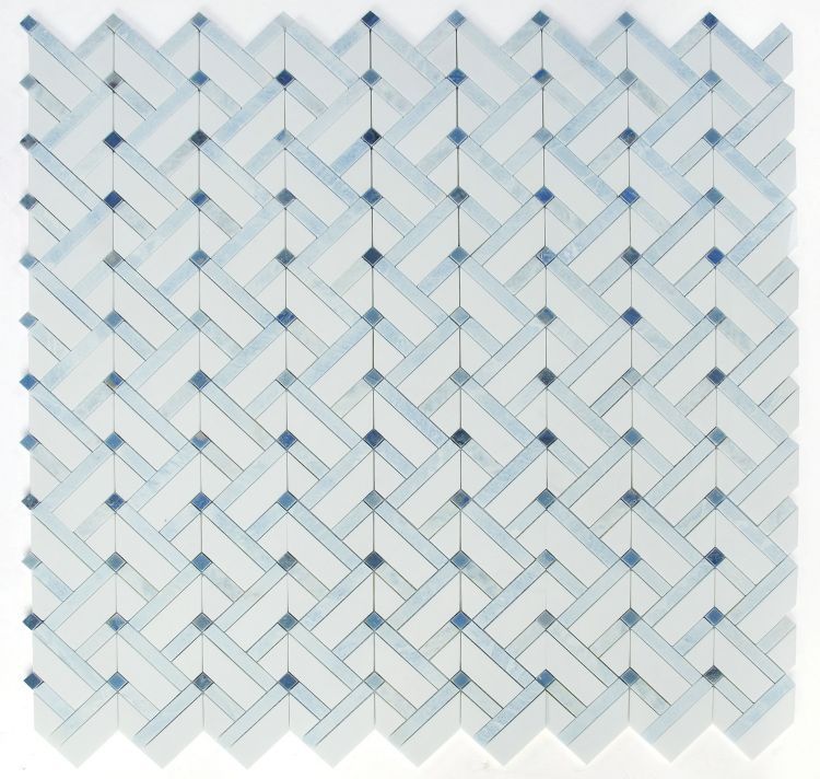 HERRINGBONE ROYAL SAPPHIRE 11.75 X 12.25