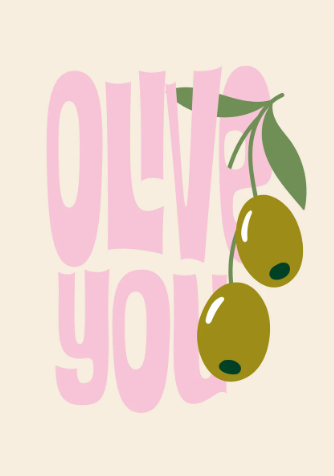 Póster A5 | Olive you