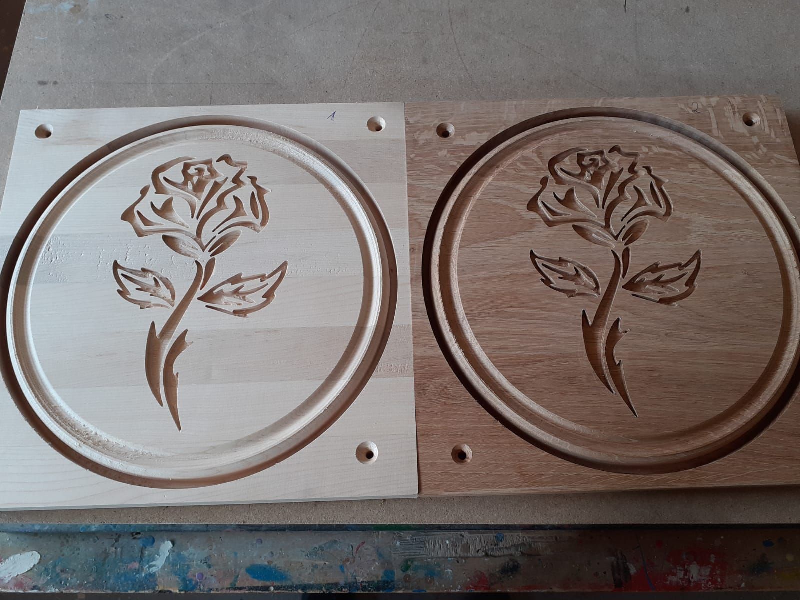 Rosen für Frühstücksbretter