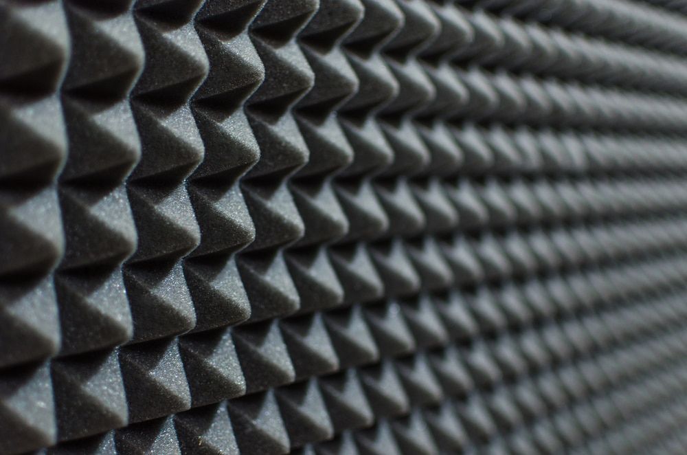 A Close Up Of A Wall Made Of Pyramid Shaped Foam — The Woolmen In Murwillumbah, NSW