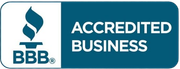 BBB Accredited Business logo in blue and white