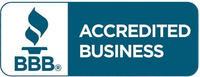 BBB Accredited Business logo in blue and white