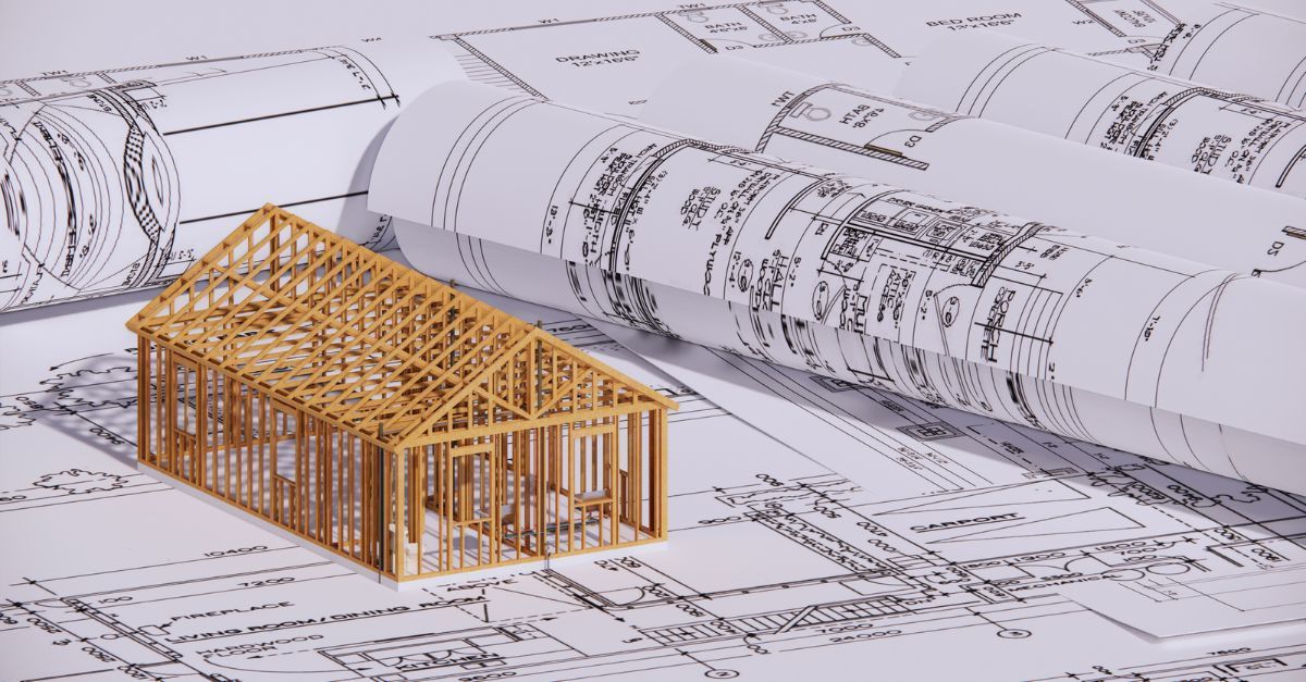 House framing model and plans showing common frame and truss delays.