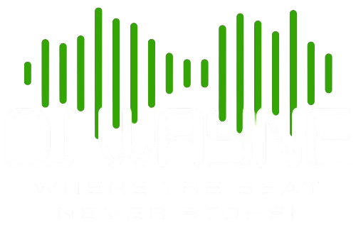 A green sound wave on a white background.