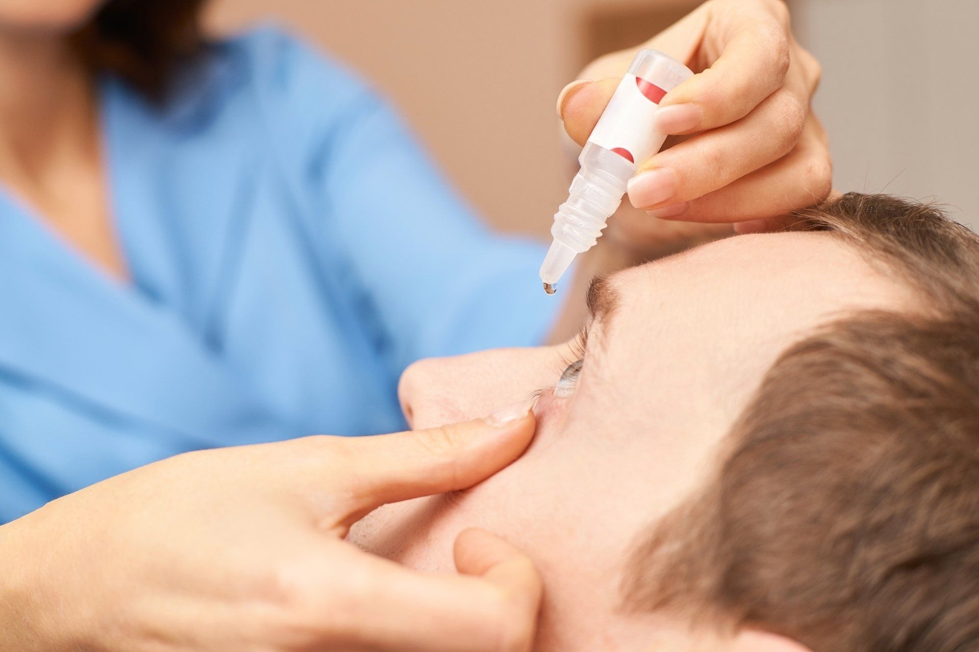 ophthalmologist medical patient eyedrop