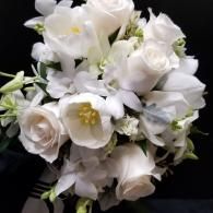 all white wedding bouquet