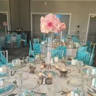 pink floral centerpiece
