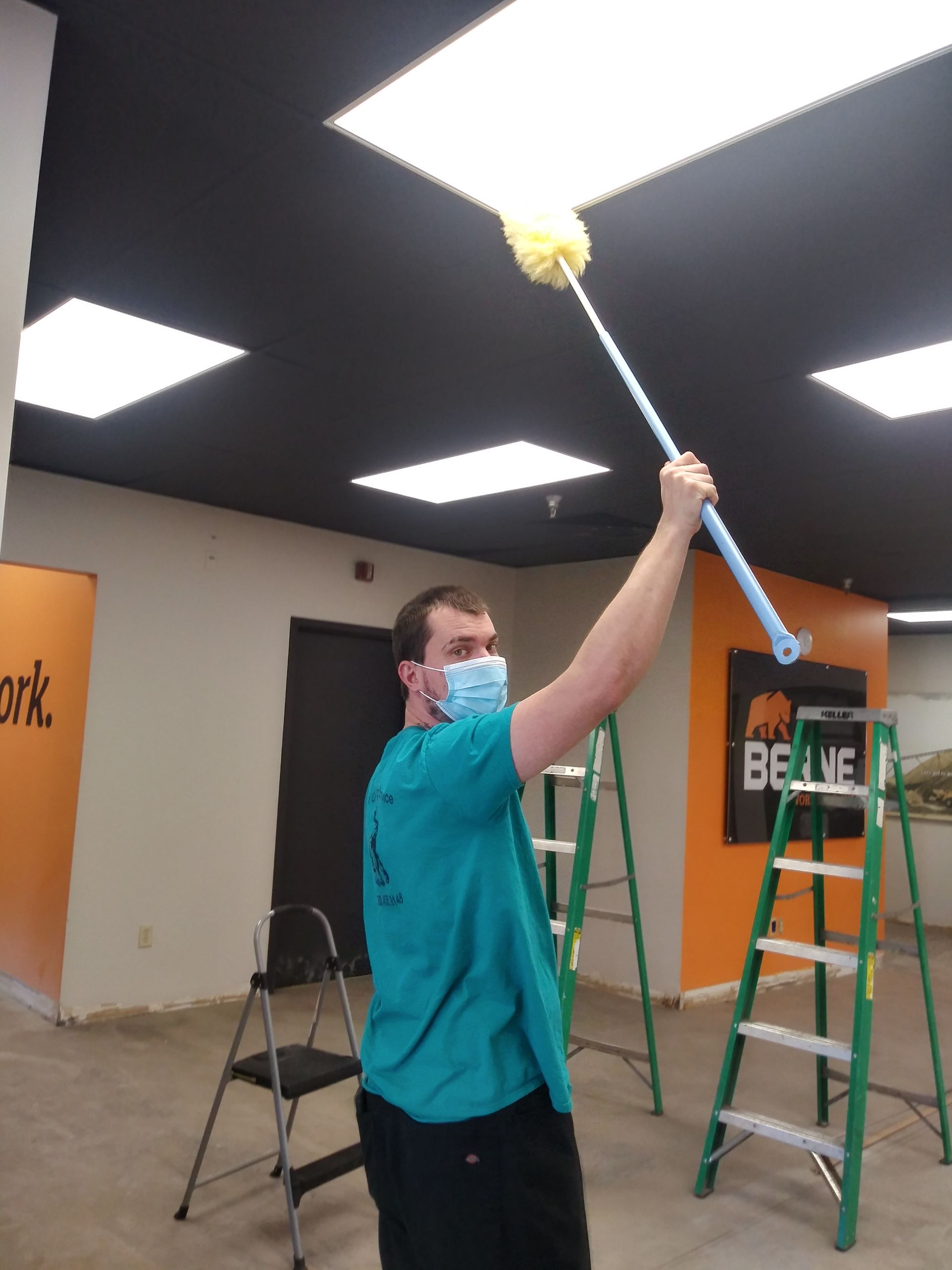 dusting light fixtures
