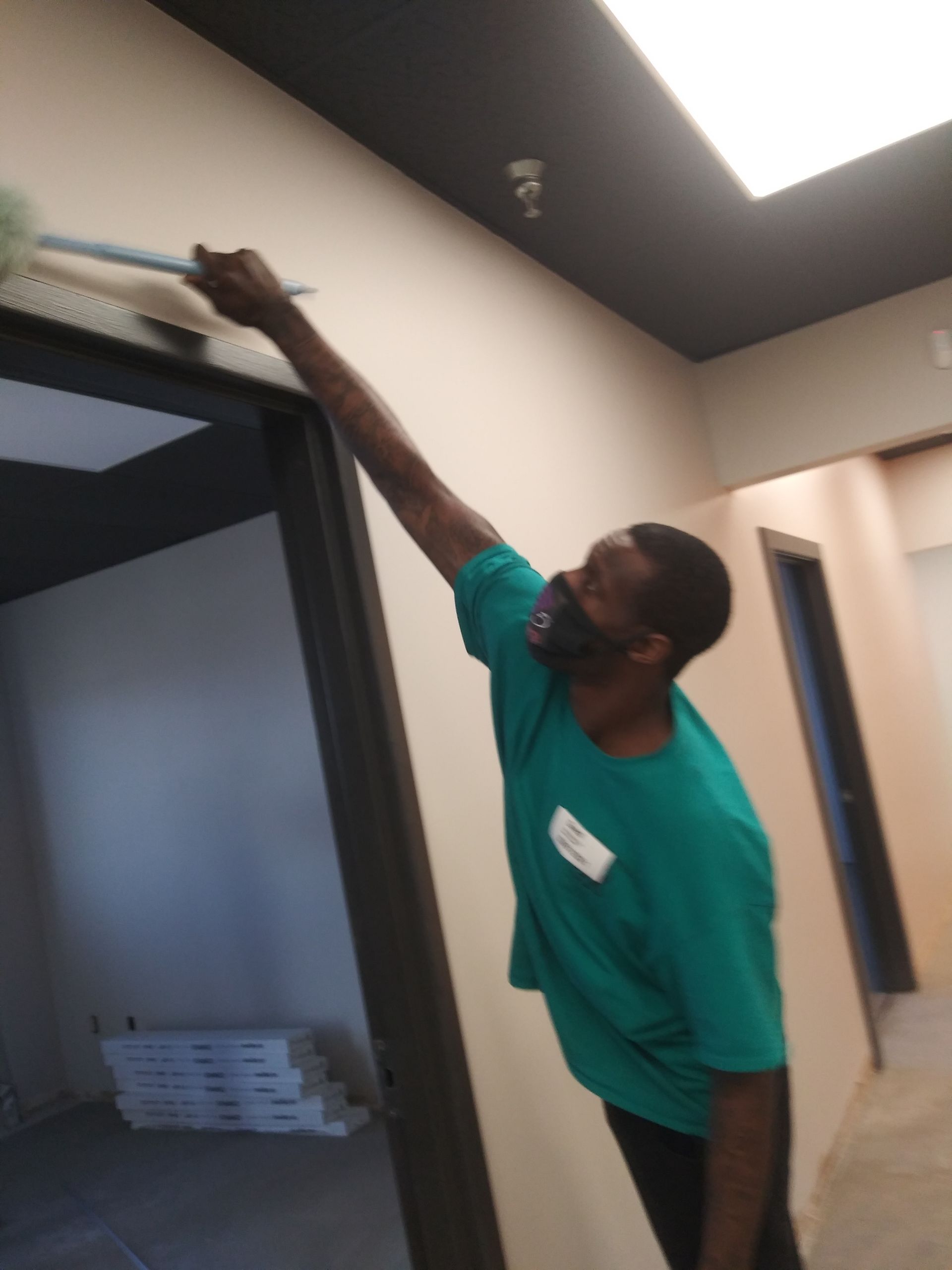 janitor dusting