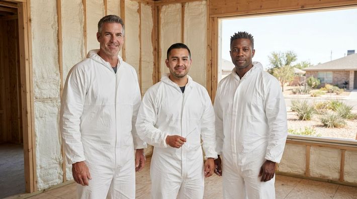 Professional spray foam insulation technician in Midland Texas