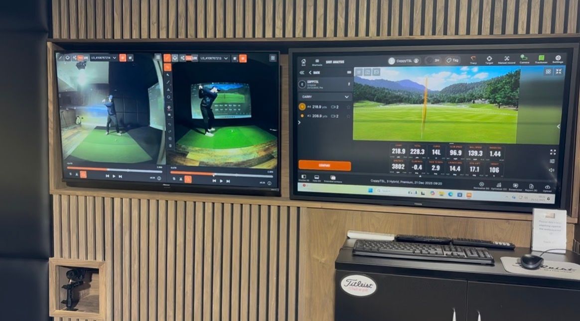Trackman IO golf simulator at The Swing Lab, Andover Hampshire