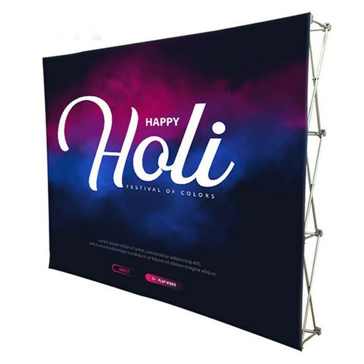 Banner para el festival Holi: texto