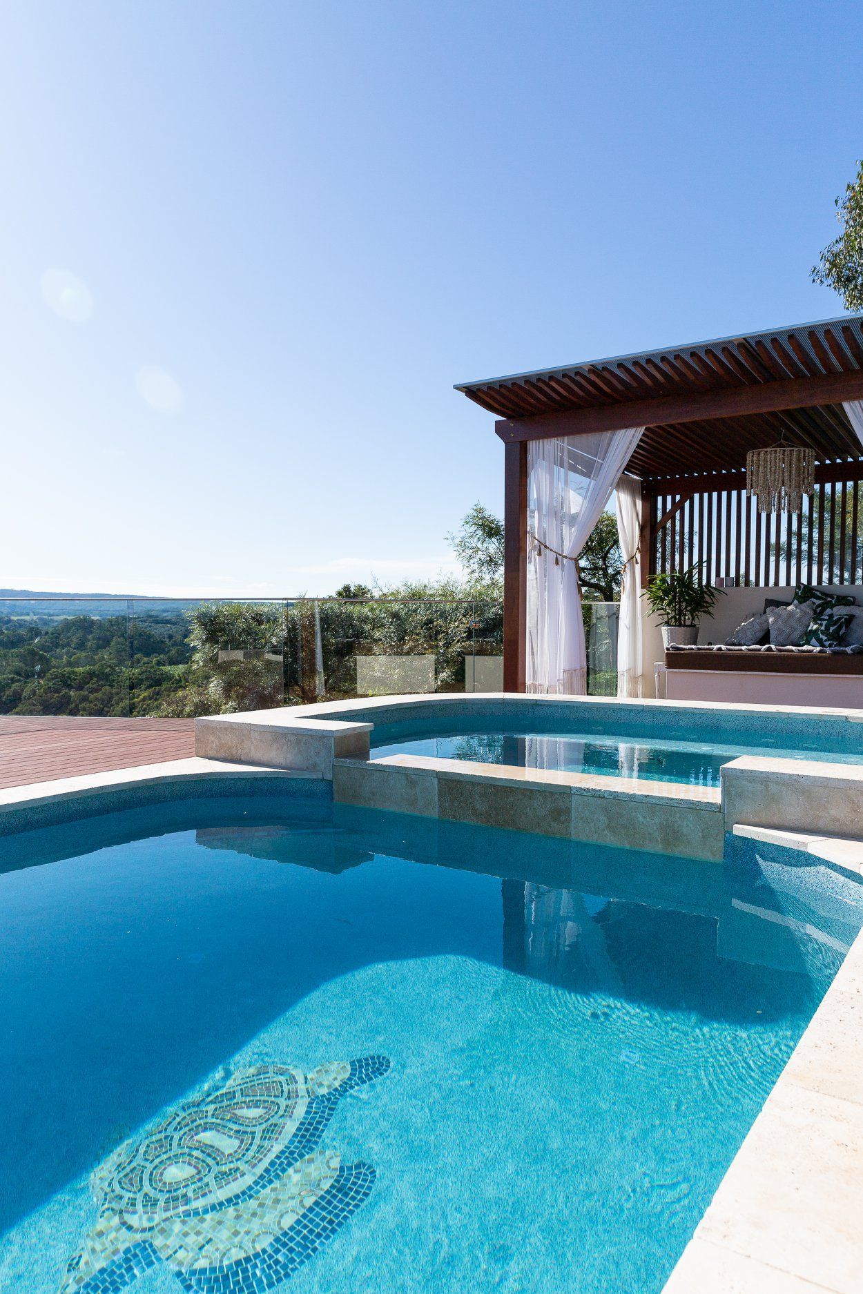 There is a Turtle in the Middle of the Pool — Profile Pools & Landscaping In Byron Bay, NSW