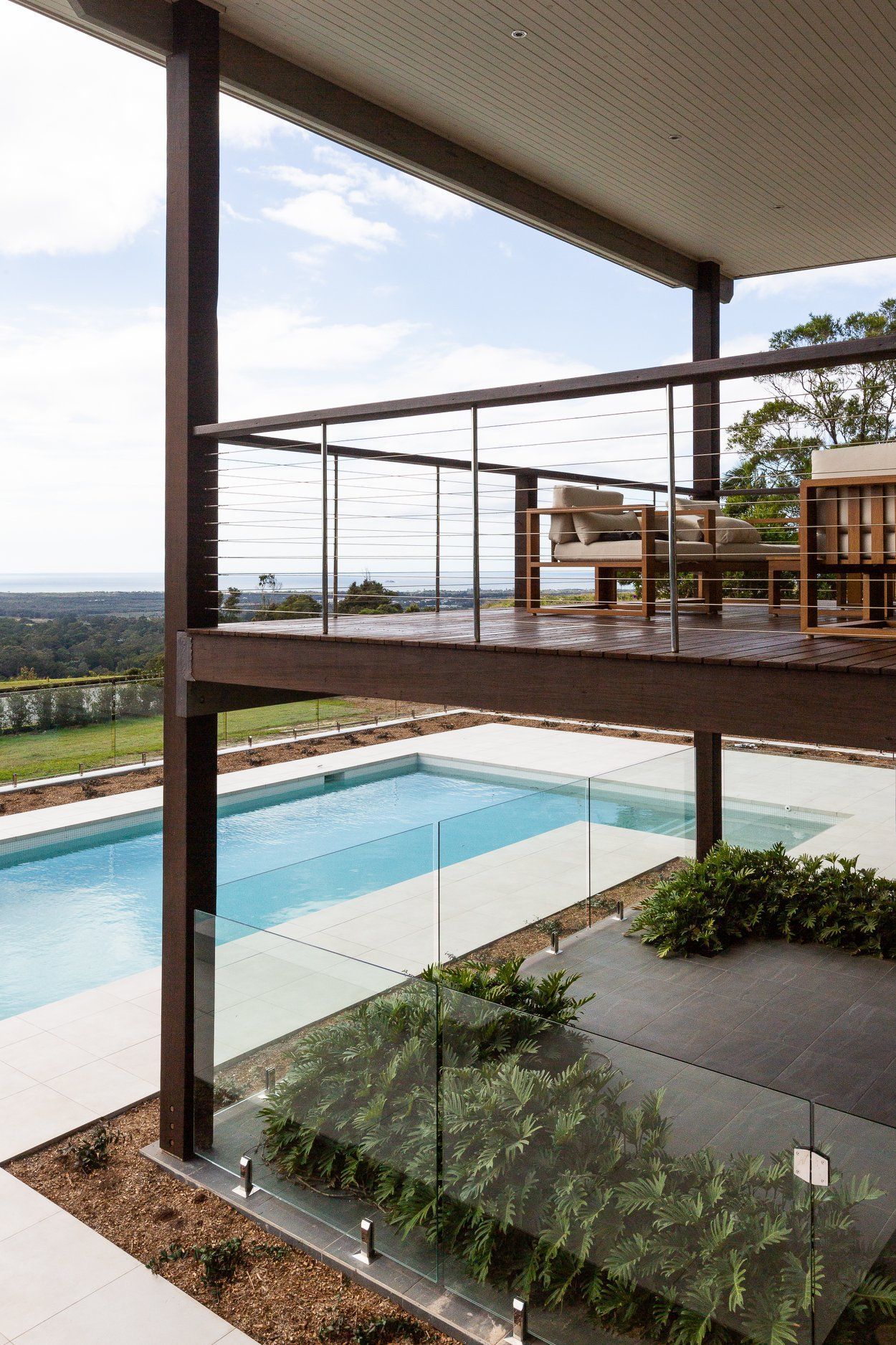 Round Pool Shaped Pool Surrounded By Trees — Profile Pools & Landscaping In Byron Bay, NSW