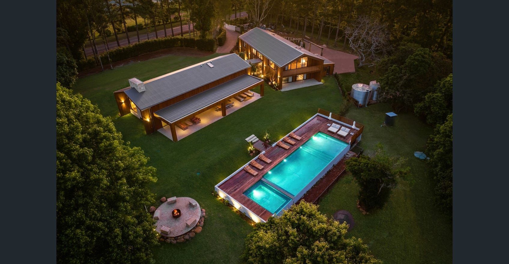 A Swimming Pool And Spa With Screen — Profile Pools & Landscaping In Casino, NSW