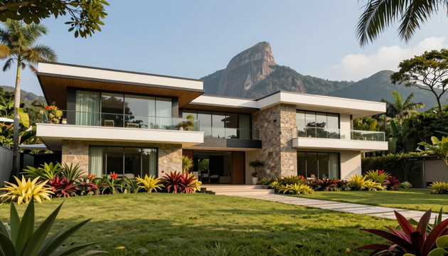 Casa com jardim