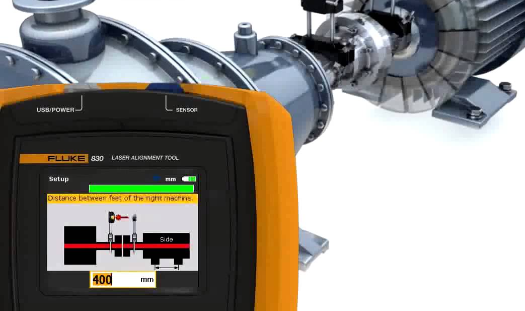 Fluke 810 Vibration Analyzer in usw Fluke 810 Vibration Analyzer in use