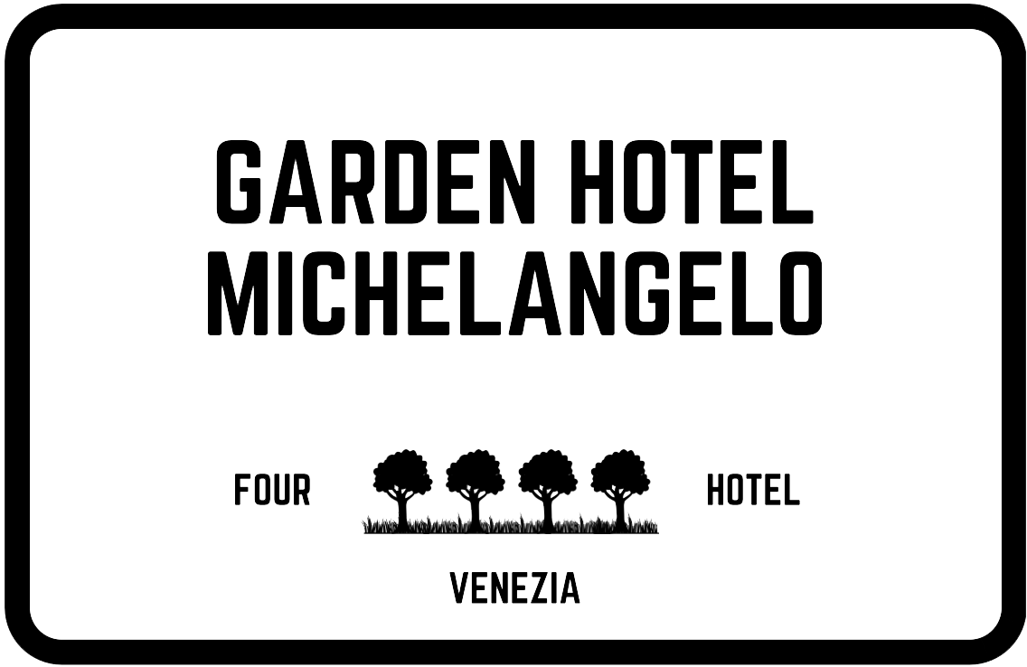 A black and white logo for venice michelangelo hotel