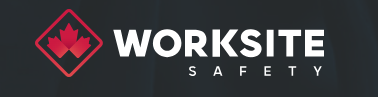 A logo for worksite safety with a maple leaf on it