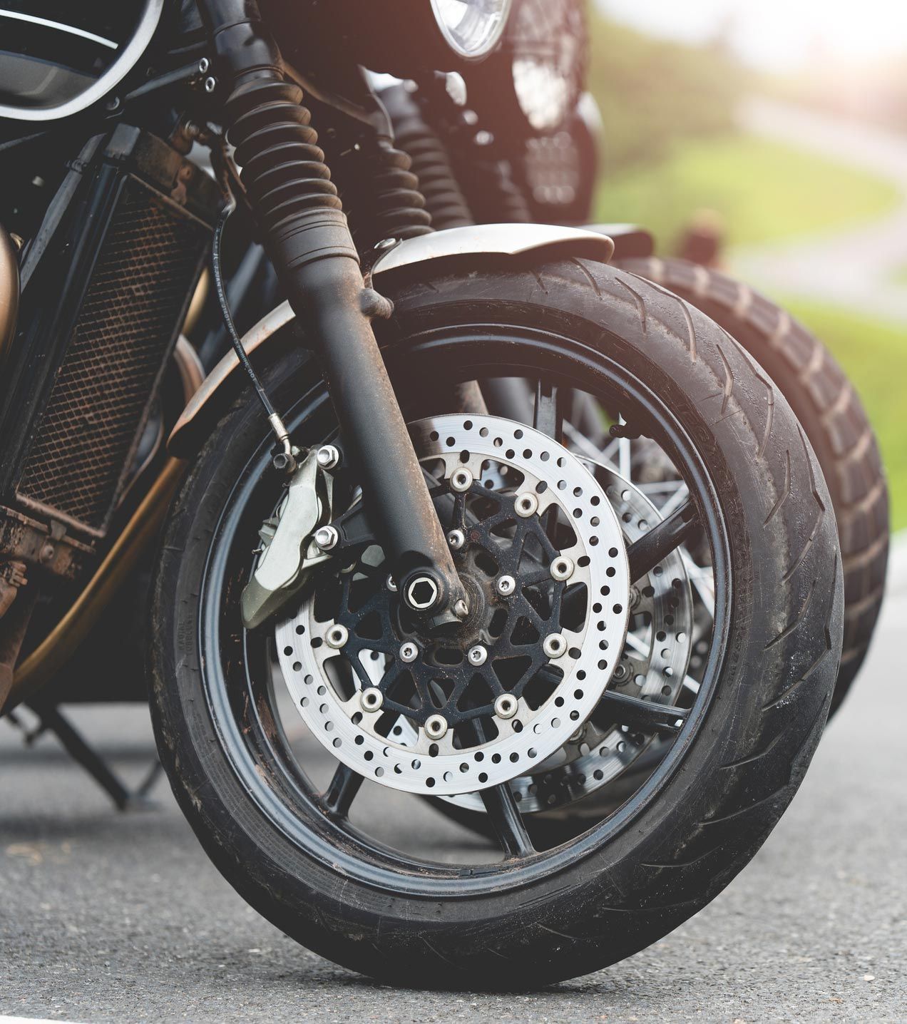 Front Wheel of a Motorcycle — Tulsa, OK — Jimmie A Neely Insurance Agency Front Wheel of a Motorcycle — Tulsa, OK — Jimmie A Neely Insurance Agency