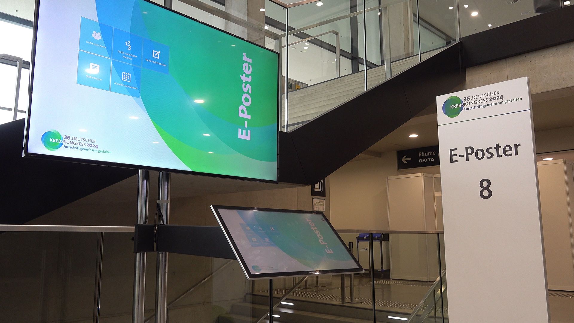 ePoster-Station auf dem Deutschen Krebskongress 2024