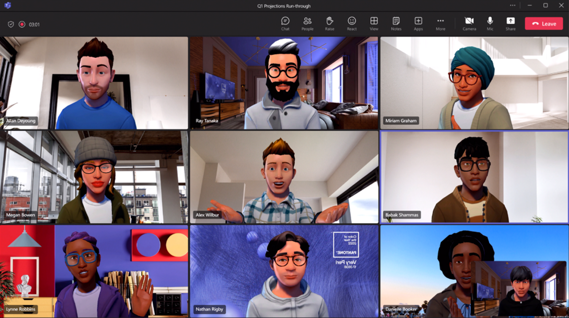 A group of people are having a video call on a computer screen.