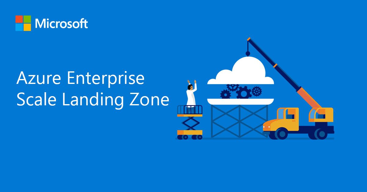 An illustration of a microsoft azure enterprise scale landing zone.